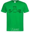 Men's T-Shirt Peppa Pig Mama and George kelly-green фото