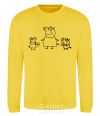 Sweatshirt Peppa Pig Mama and George yellow фото