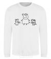 Sweatshirt Peppa Pig Mama and George White фото