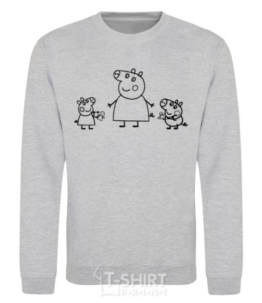 Sweatshirt Peppa Pig Mama and George sport-grey фото