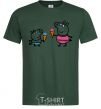 Men's T-Shirt Peppa and George with ice cream bottle-green фото