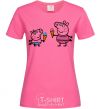 Women's T-shirt Peppa and George with ice cream heliconia фото