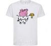 Kids T-shirt Daddy Pig Number One White фото