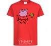 Kids T-shirt Daddy Pig Number One red фото