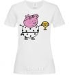 Women's T-shirt Daddy Pig Number One White фото