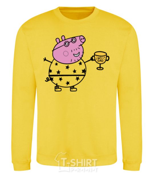 Sweatshirt Daddy Pig Number One yellow фото