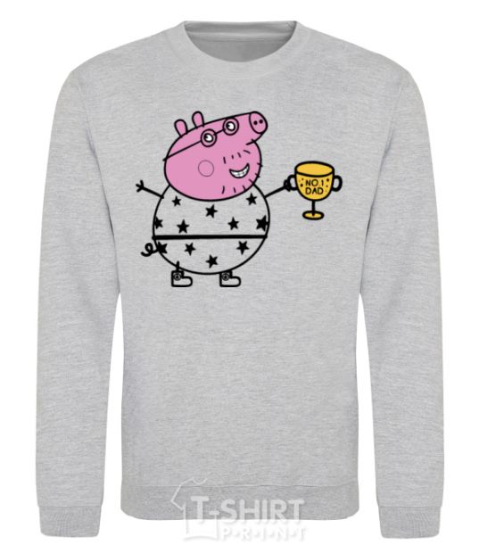 Sweatshirt Daddy Pig Number One sport-grey фото