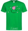 Men's T-Shirt Mama Pig in Flowers kelly-green фото