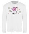 Sweatshirt Mama Pig in Flowers White фото