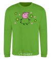 Sweatshirt Mama Pig in Flowers orchid-green фото