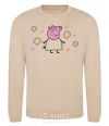 Sweatshirt Mama Pig in Flowers sand фото