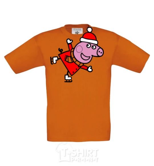 Kids T-shirt Peppa on skates cornsilk фото