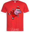 Men's T-Shirt Peppa on skates red фото
