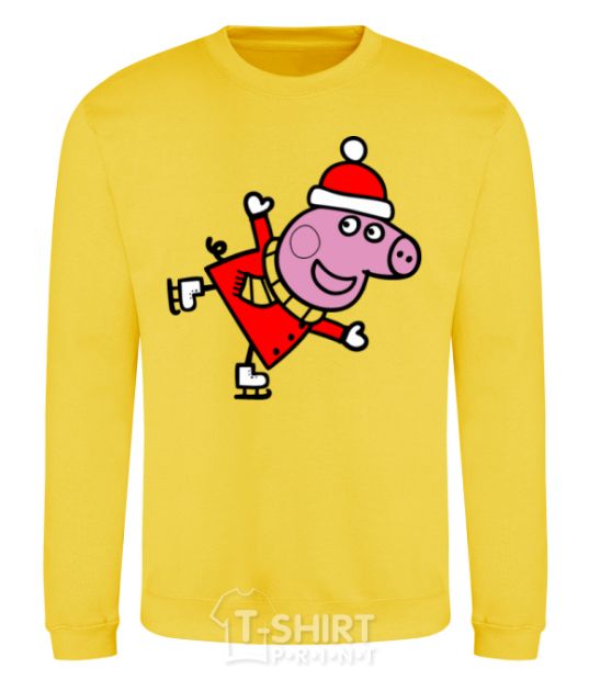 Sweatshirt Peppa on skates yellow фото