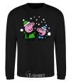 Sweatshirt Peppa and George are playing snowballs black фото