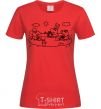 Women's T-shirt Beasts in the sandbox red фото