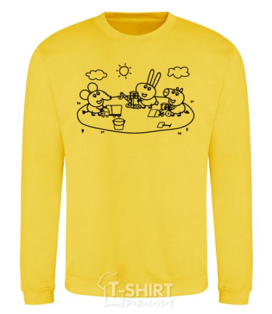 Sweatshirt Beasts in the sandbox yellow фото