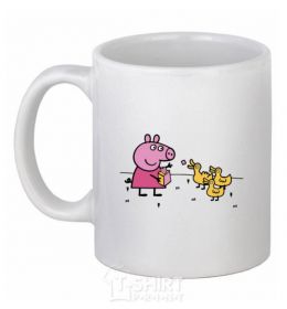 Ceramic mug Pepa's logo White фото