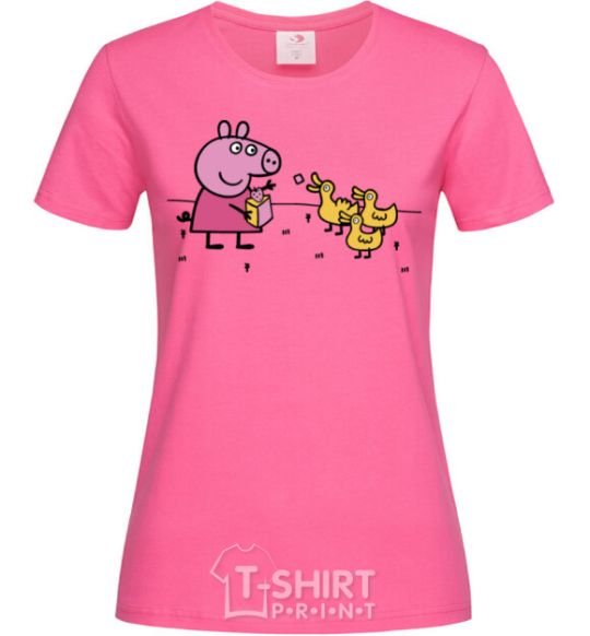 Women's T-shirt Peppa feeds the ducklings heliconia фото