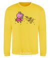 Sweatshirt Peppa feeds the ducklings yellow фото