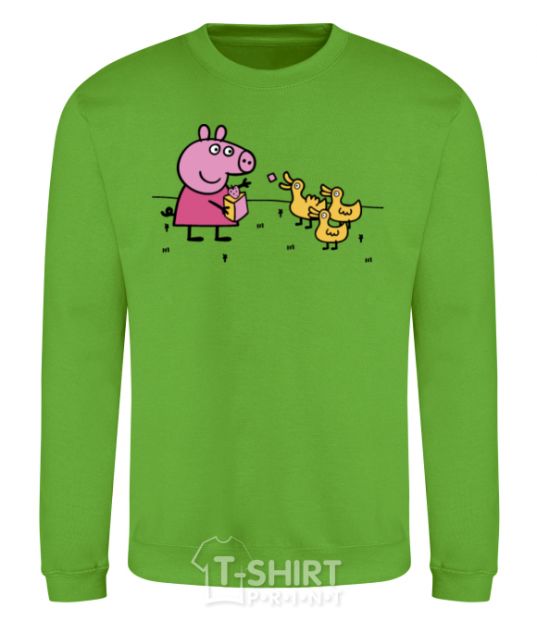 Sweatshirt Peppa feeds the ducklings orchid-green фото