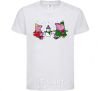 Kids T-shirt The family made a snowman White фото