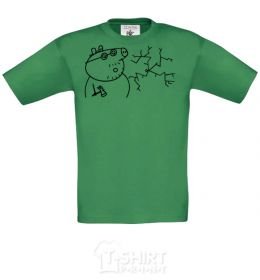 Kids T-shirt Peppa and George are playing snowballs royal-blue фото