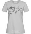 Women's T-shirt Daddy Pig and Nail grey фото