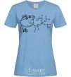 Women's T-shirt Daddy Pig and Nail sky-blue фото