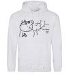 Men`s hoodie Daddy Pig and Nail sport-grey фото