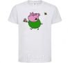 Kids T-shirt Papa Pig and cake White фото