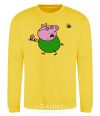 Sweatshirt Papa Pig and cake yellow фото