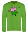 Sweatshirt Papa Pig and cake orchid-green фото