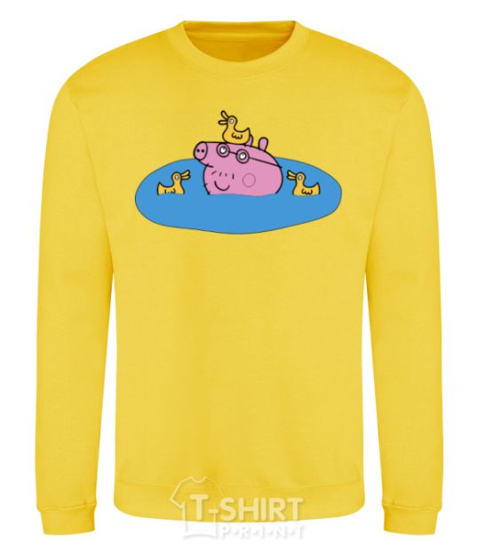 Sweatshirt Papa Pig and the Ducks yellow фото