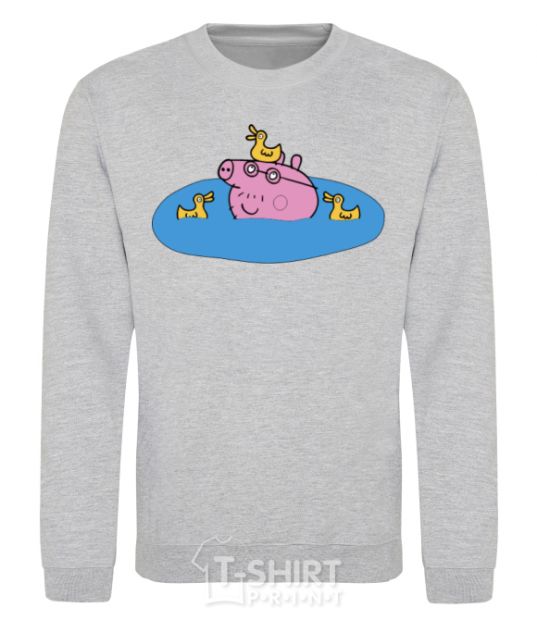 Sweatshirt Papa Pig and the Ducks sport-grey фото