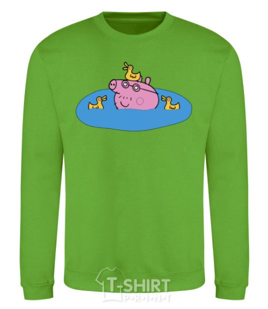 Sweatshirt Papa Pig and the Ducks orchid-green фото