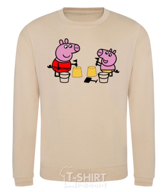 Sweatshirt Peppa and George at the beach sand фото