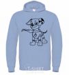 Men`s hoodie Marshall's a super hero sky-blue фото