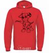 Men`s hoodie Marshall's a super hero bright-red фото