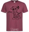 Men's T-Shirt Marshall's a super hero burgundy фото