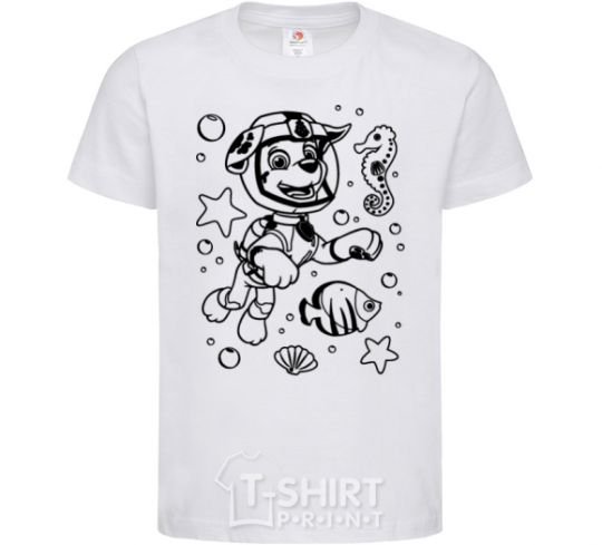 Kids T-shirt Marshall Underwater World White фото