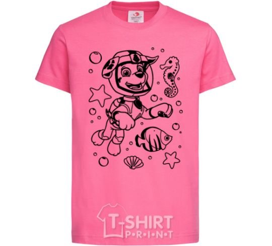Детская футболка Маршал подводный мир Ярко-розовый фото