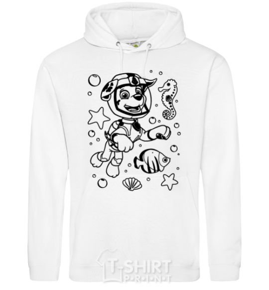 Men`s hoodie Marshall Underwater World White фото