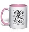 Mug with a colored handle Marshall Underwater World light-pink фото