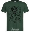 Мужская футболка Маршал подводный мир Темно-зеленый фото