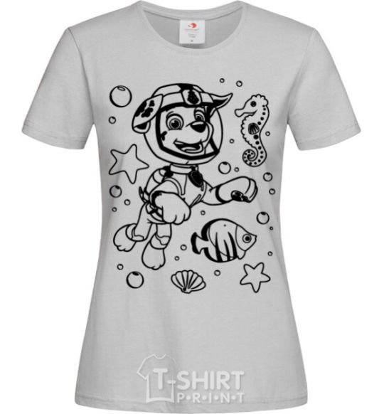 Women's T-shirt Marshall Underwater World grey фото