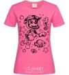 Женская футболка Маршал подводный мир Ярко-розовый фото
