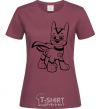 Women's T-shirt Super Chase burgundy фото