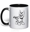 Mug with a colored handle Super Chase black фото