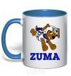 Mug with a colored handle Zuma royal-blue фото